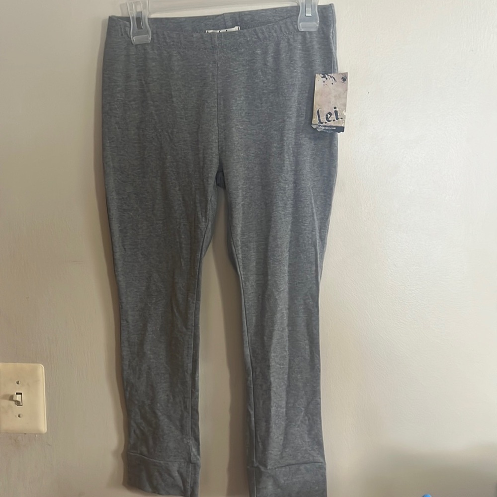 Lei Large Legging Women’s NWT Heather Grey pants workout active bottoms New